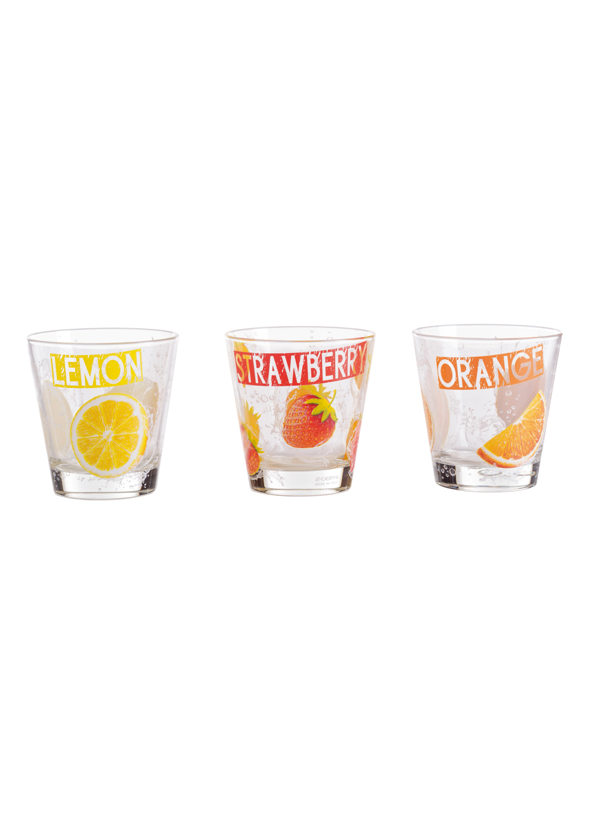 Set 3 bicchieri Frutta