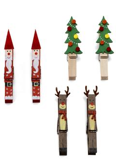 Mollettine Natale 6 pezzi